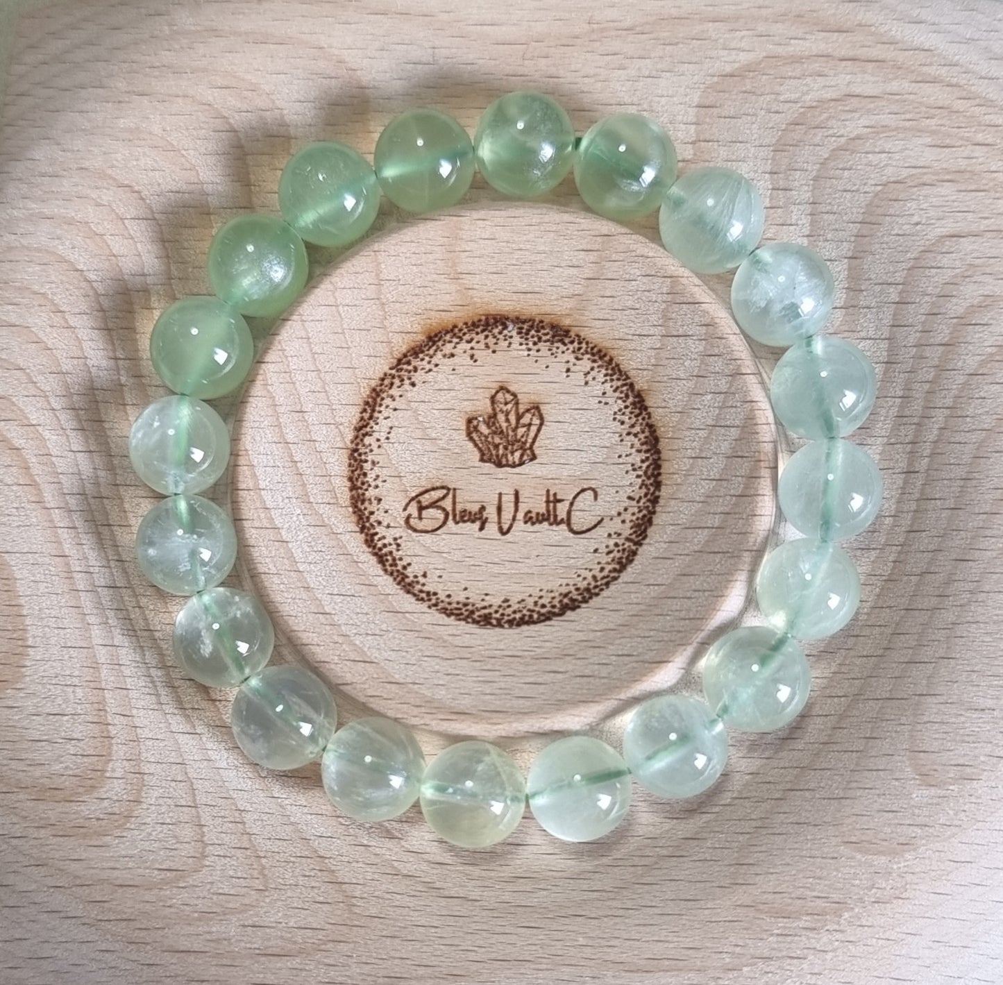 Green Prehnite Clear Clarity (Premium Grade) 10mm 葡萄石