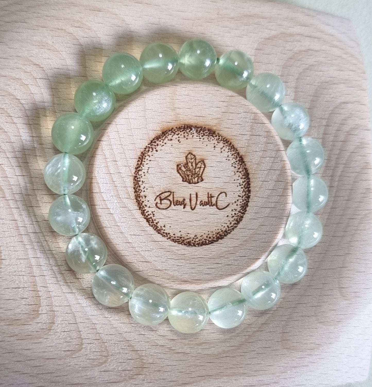 Green Prehnite Clear Clarity (Premium Grade) 10mm 葡萄石