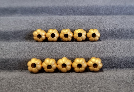 Sandy Pumpkin Spacer in S925 Gold (Pkt of 2) - Bleus Vault.C 