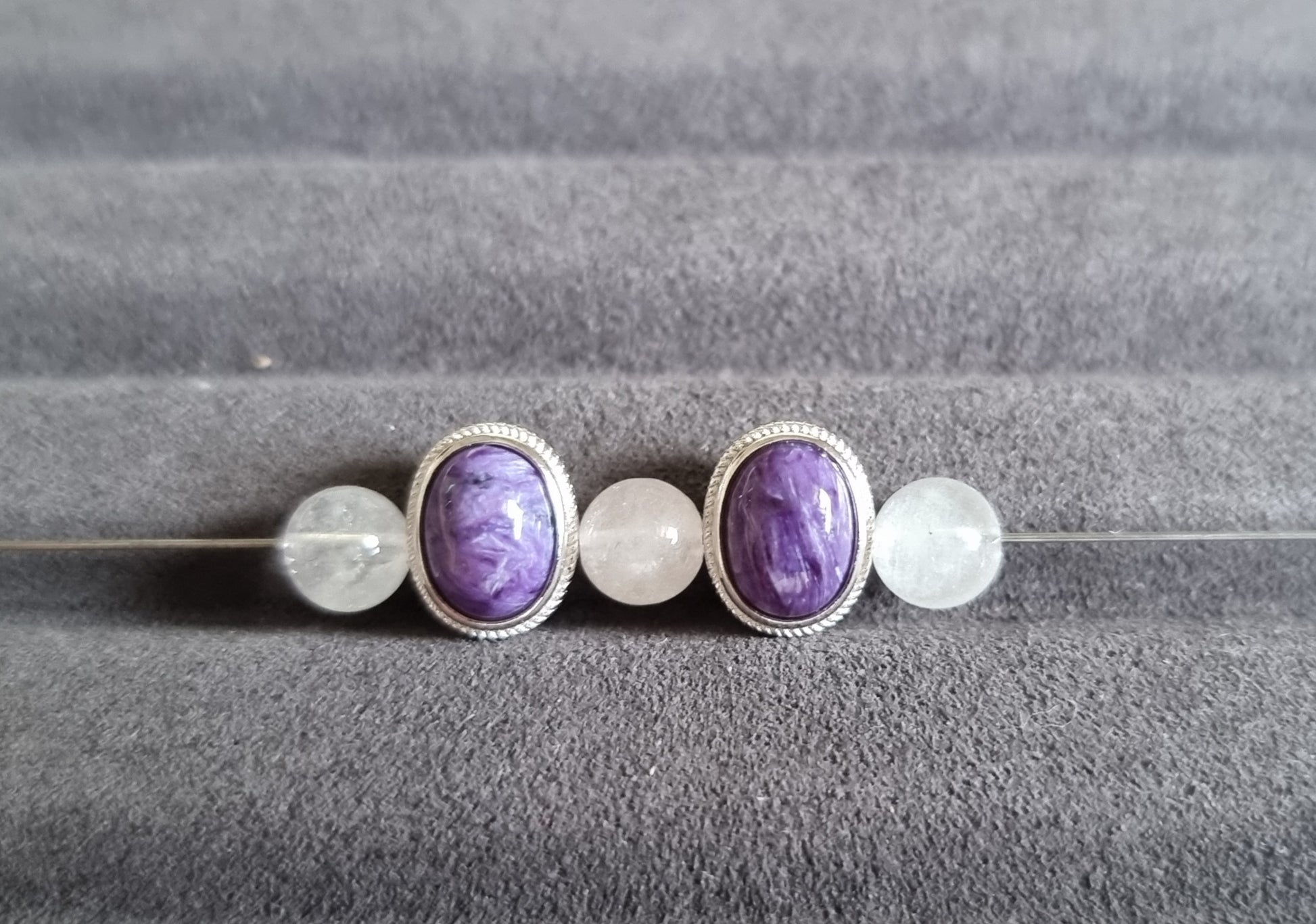 Charoite Oval in S925 Silver - Bleus Vault.C 