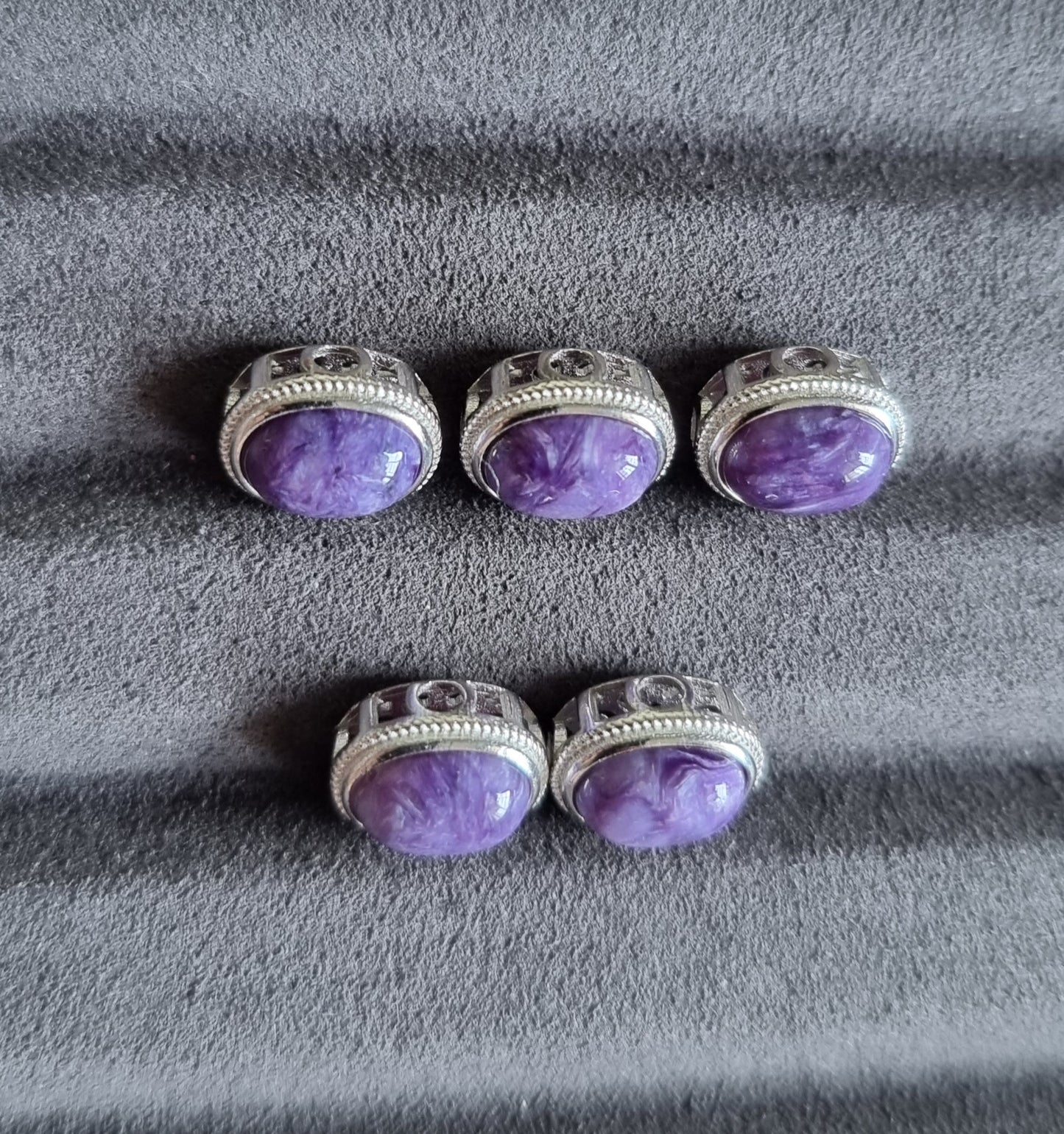 Charoite Oval in S925 Silver - Bleus Vault.C 