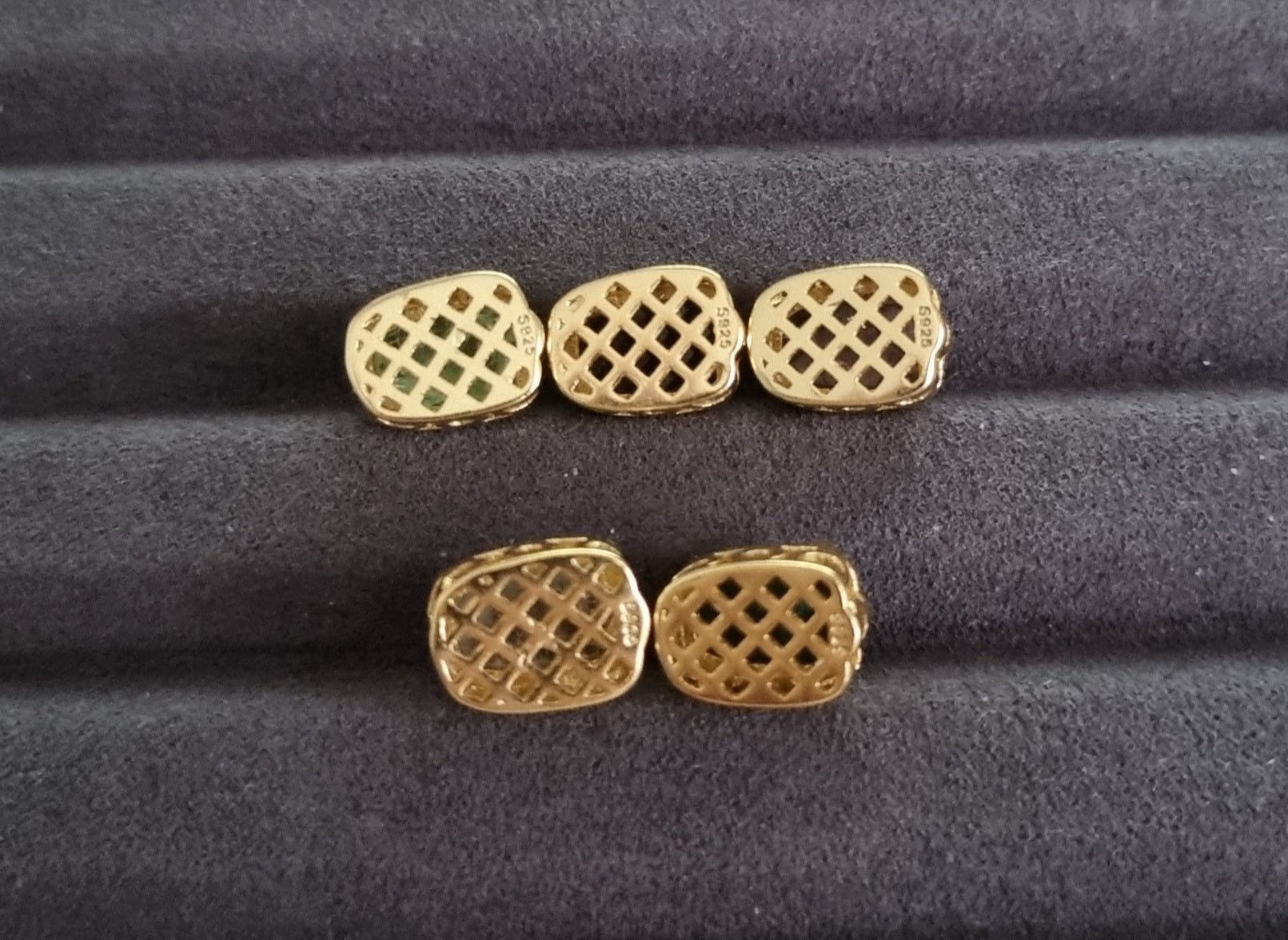 Tourmaline 9 Fox Tail in S925 Gold (1 set available) - Bleus Vault.C 