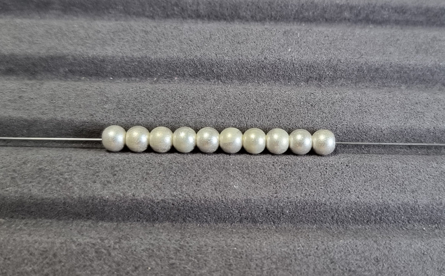 Shimmering Sandy 5mm Spacer S925 Silver (Pkt of 10) - Bleus Vault.C 