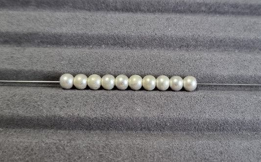 Shimmering Sandy 5mm Spacer S925 Silver (Pkt of 10) - Bleus Vault.C 