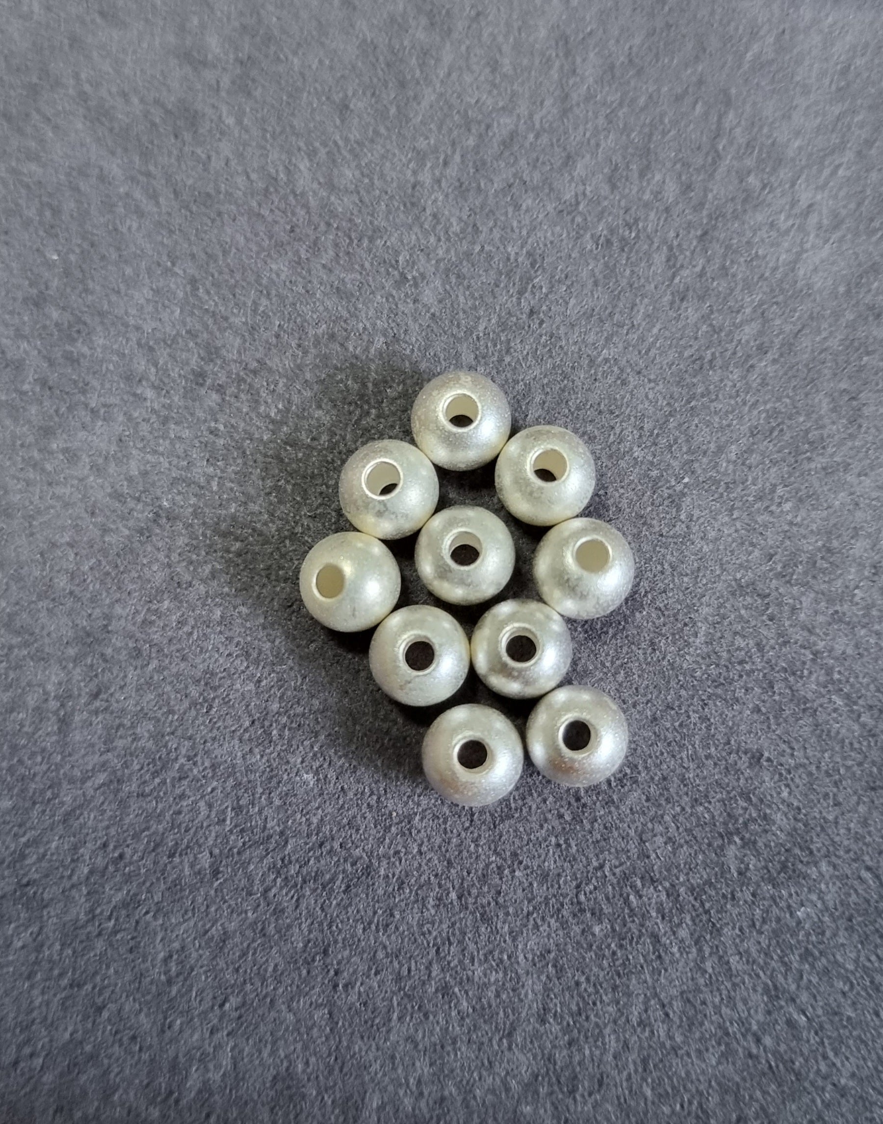 Shimmering Sandy 5mm Spacer S925 Silver (Pkt of 10) - Bleus Vault.C 