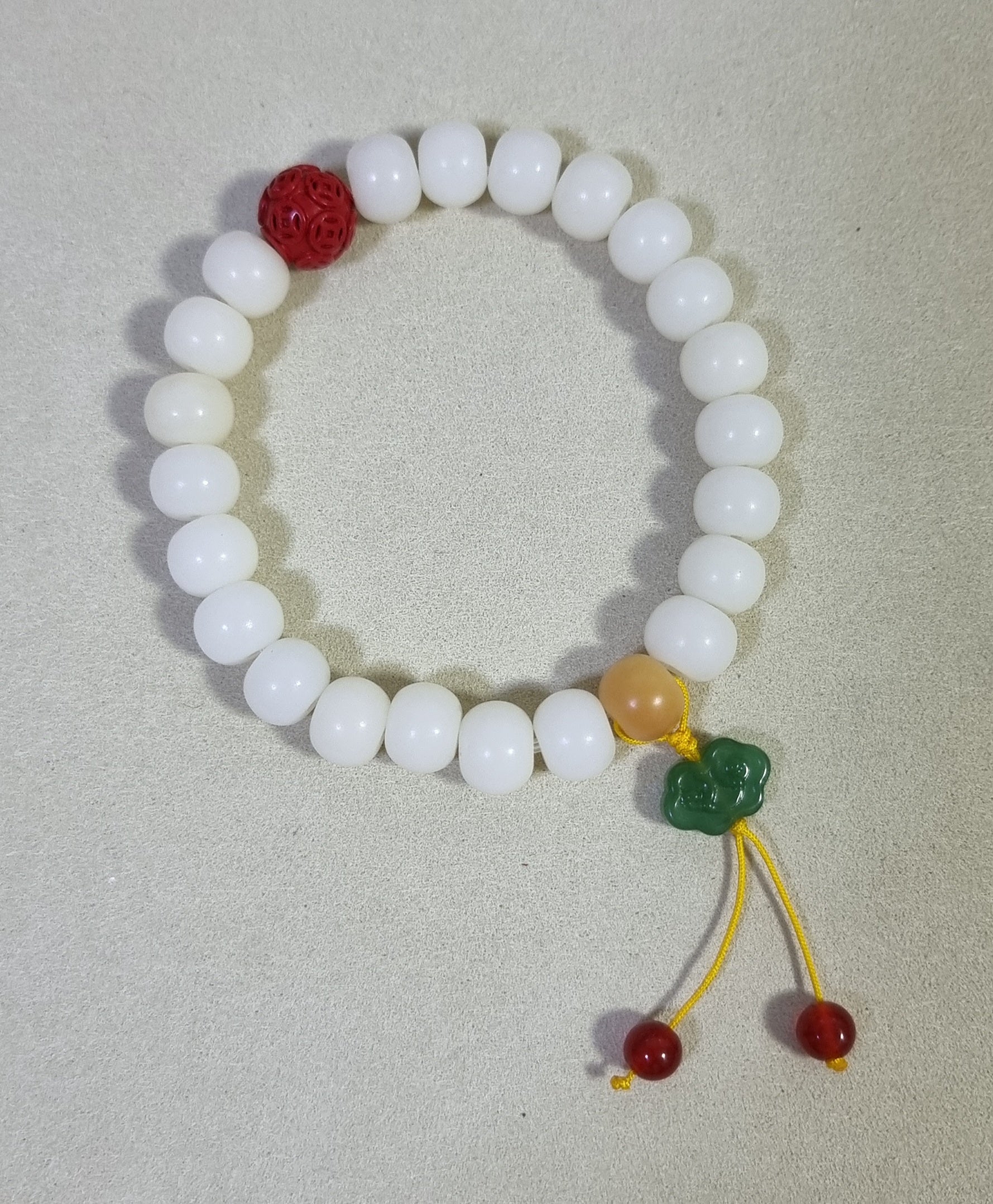 Bodhi Seed Chess Bracelet w Cinnabar 菩提 - Bleus Vault.C 