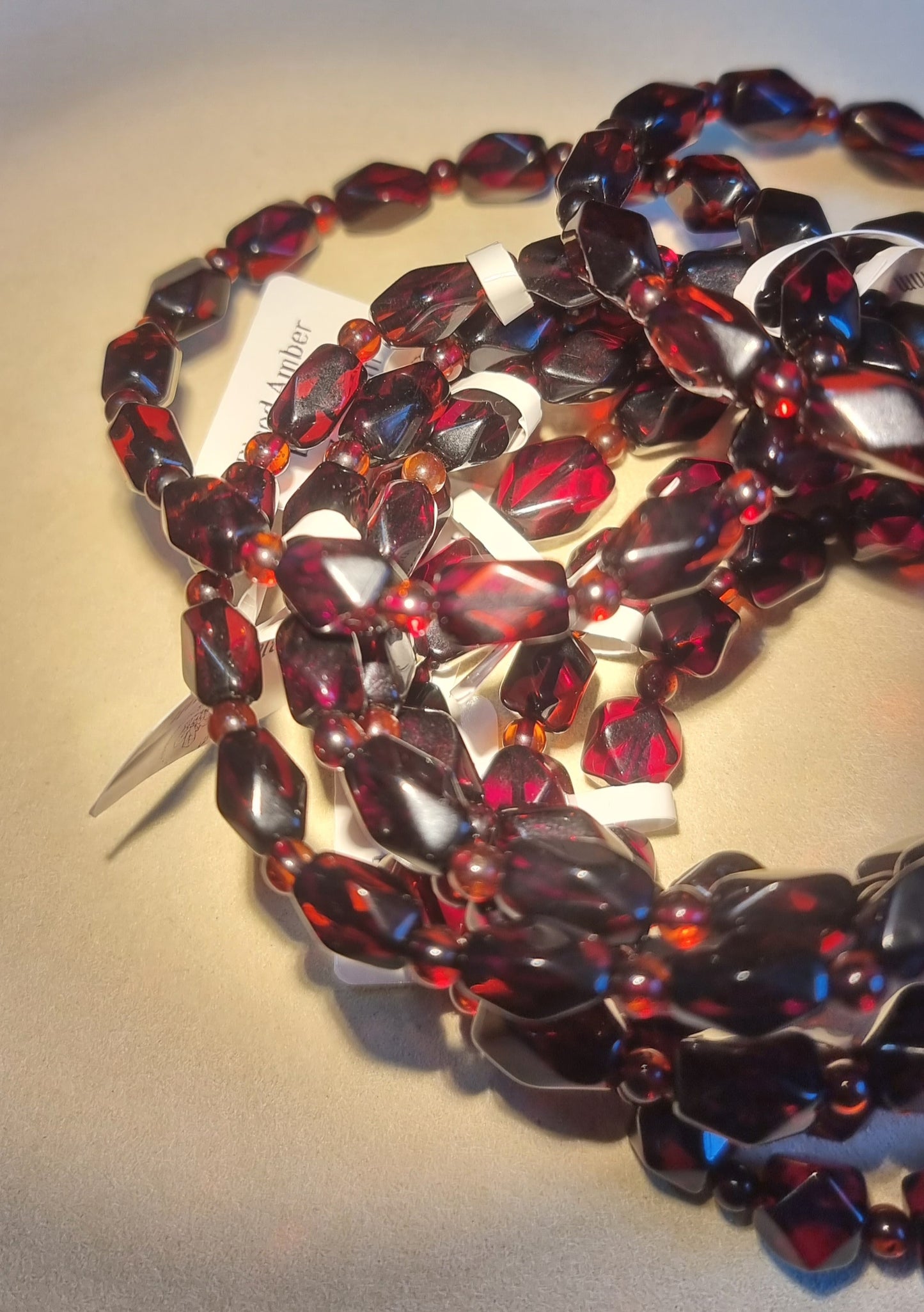 Red Amber, aka Blood Amber (Premium Grade) 6mm & 8mm血珀 - Bleus Vault.C 