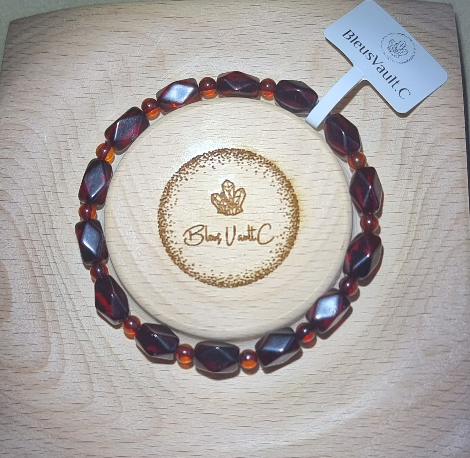 Red Amber, aka Blood Amber (Premium Grade) 6mm & 8mm血珀 - Bleus Vault.C 