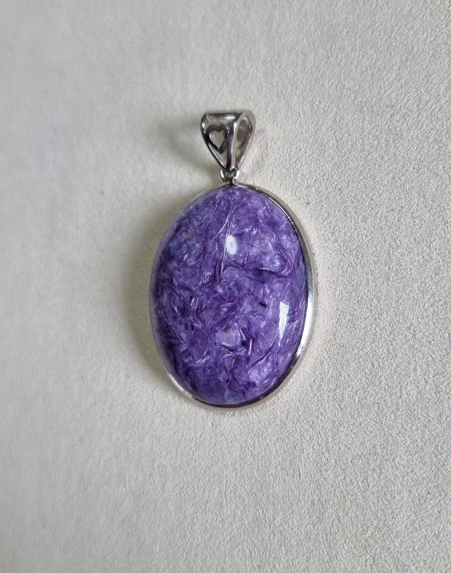 Charoite Oval in S925 Silver (Top Premium Grade) 紫龙晶