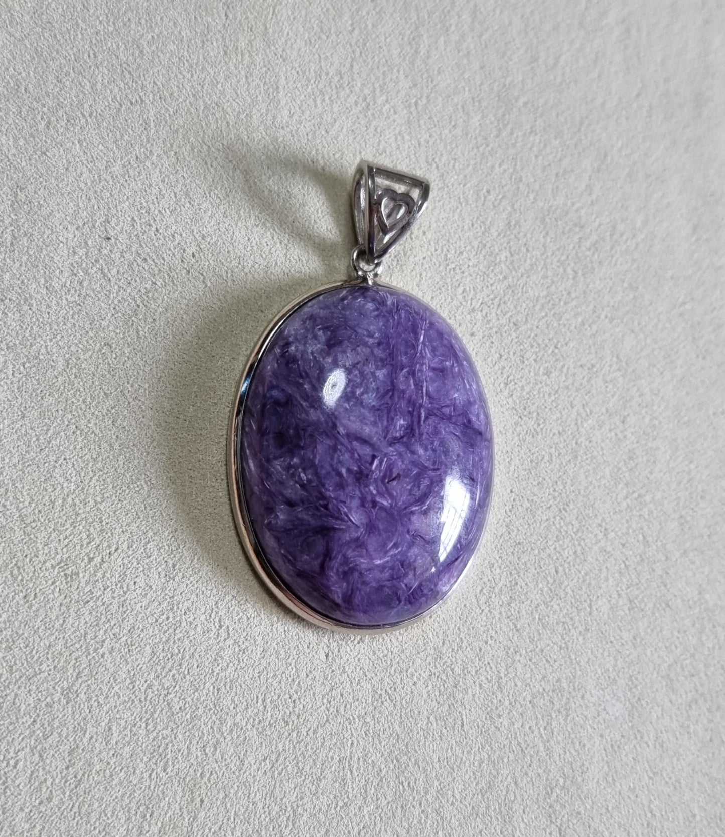 Charoite Oval in S925 Silver (Top Premium Grade) 紫龙晶