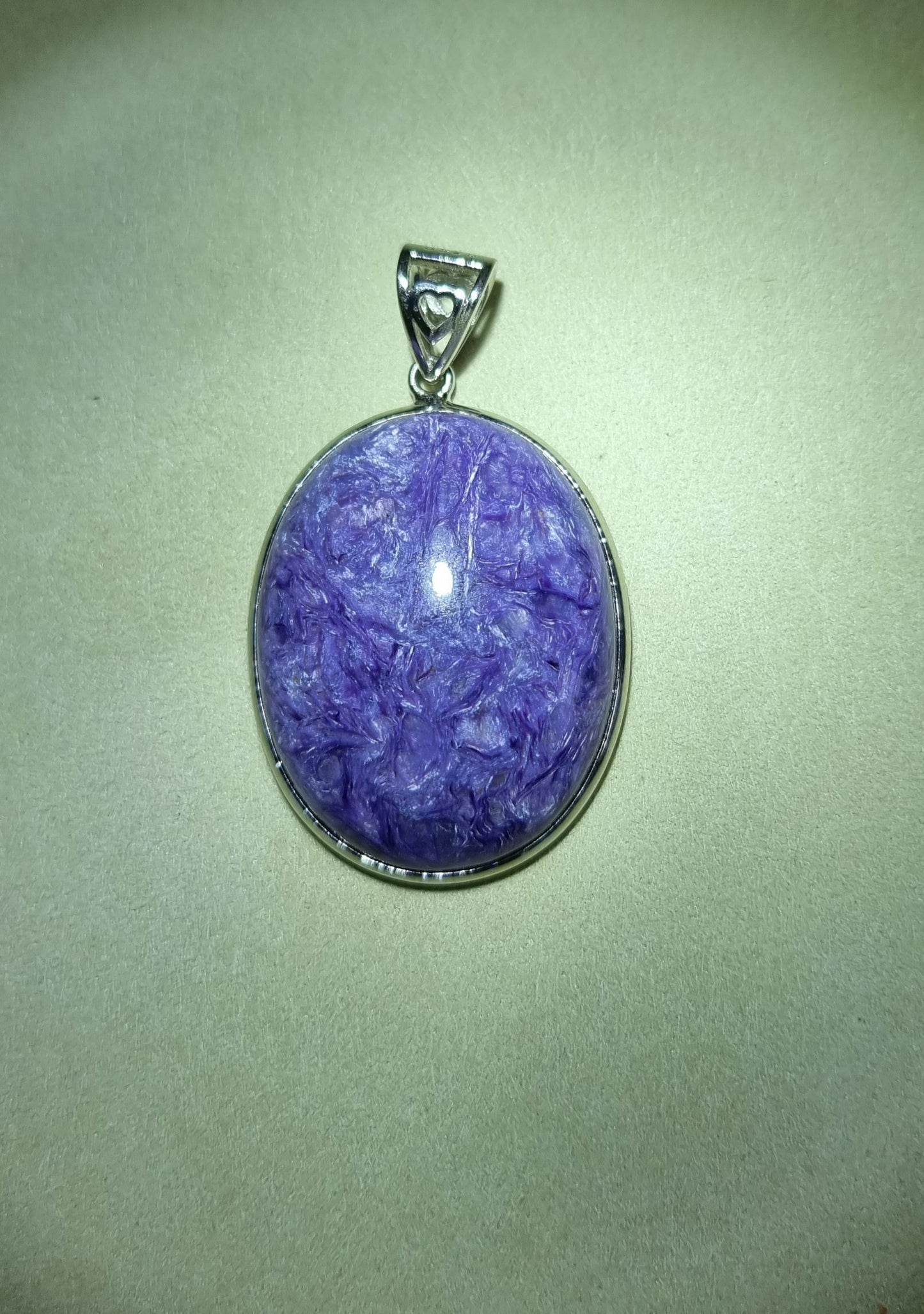 Charoite Oval in S925 Silver (Top Premium Grade) 紫龙晶