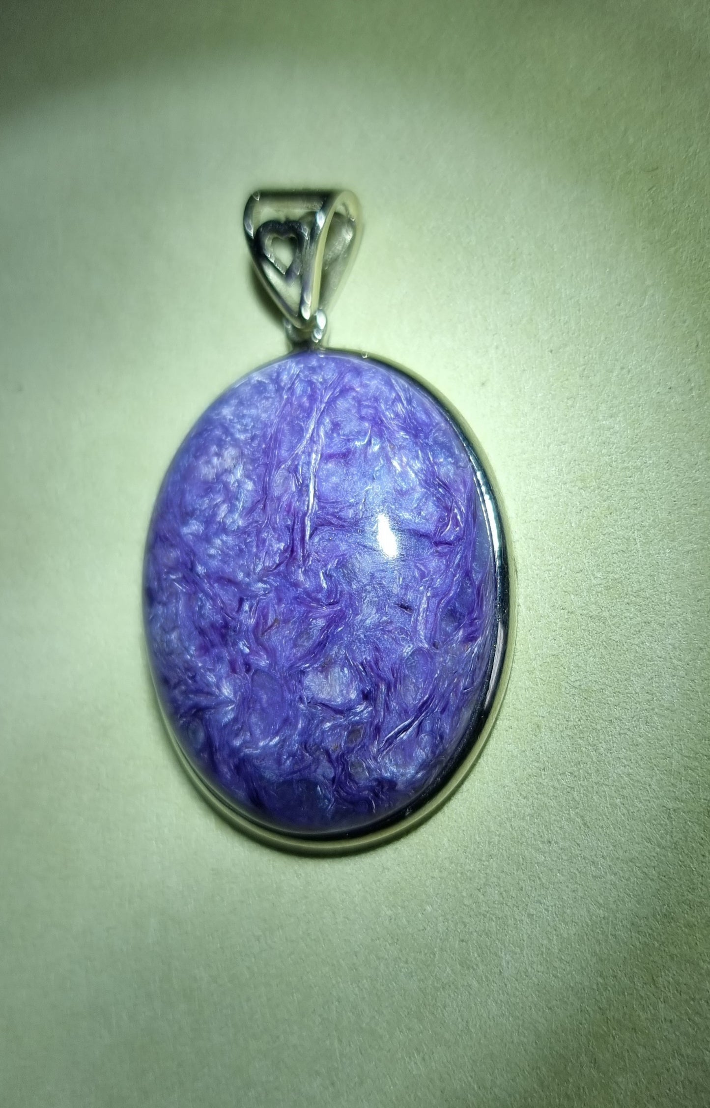 Charoite Oval in S925 Silver (Top Premium Grade) 紫龙晶