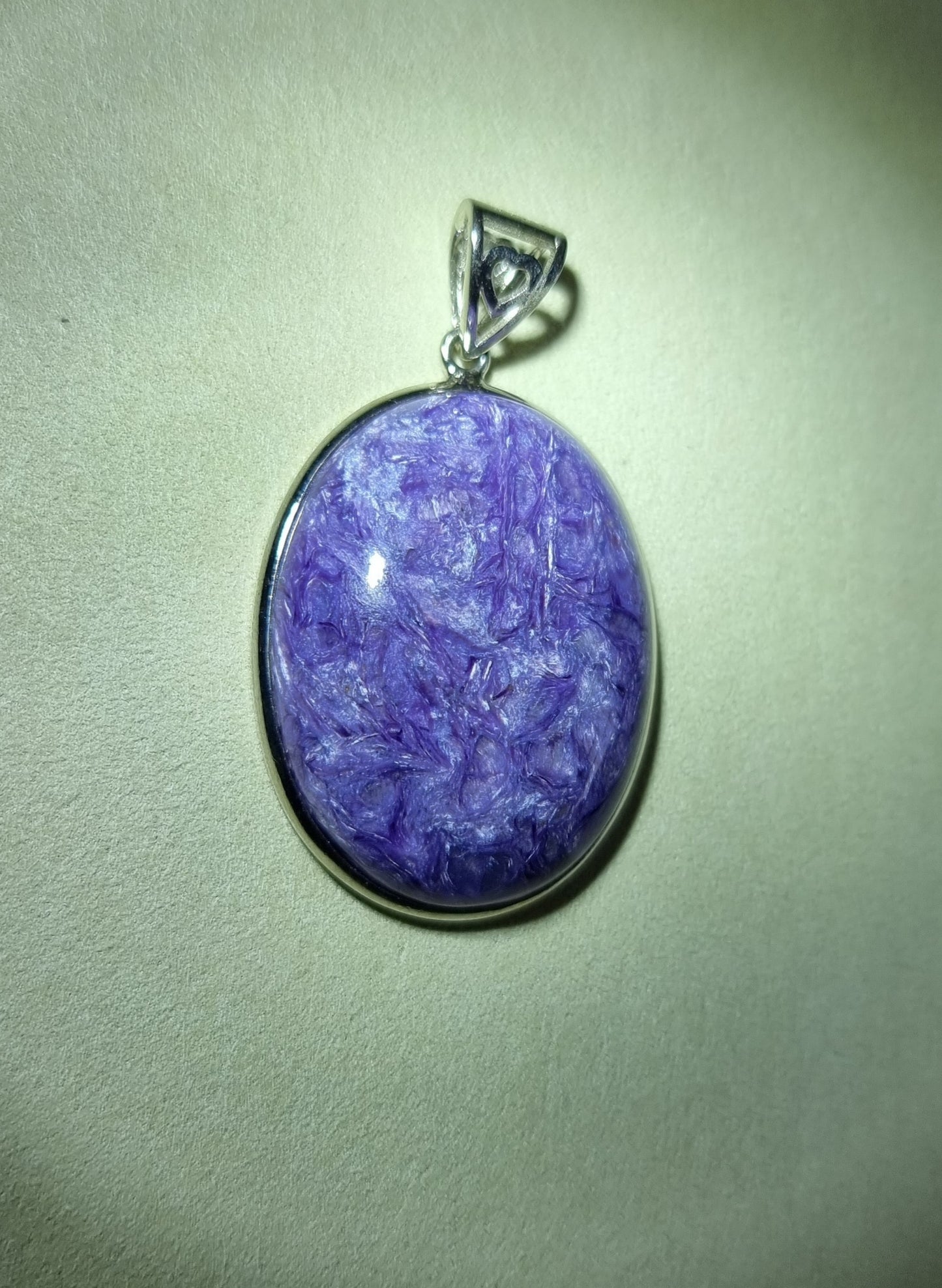 Charoite Oval in S925 Silver (Top Premium Grade) 紫龙晶