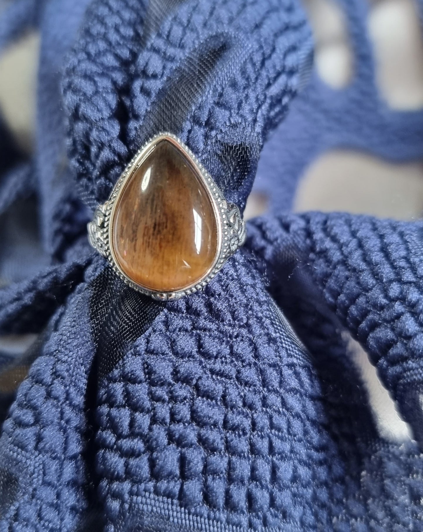 Black Gold Sunstone Full Gold Inclusion on Vintage S925 Silver (High Grade) 17*12mm 黑金骨幹
