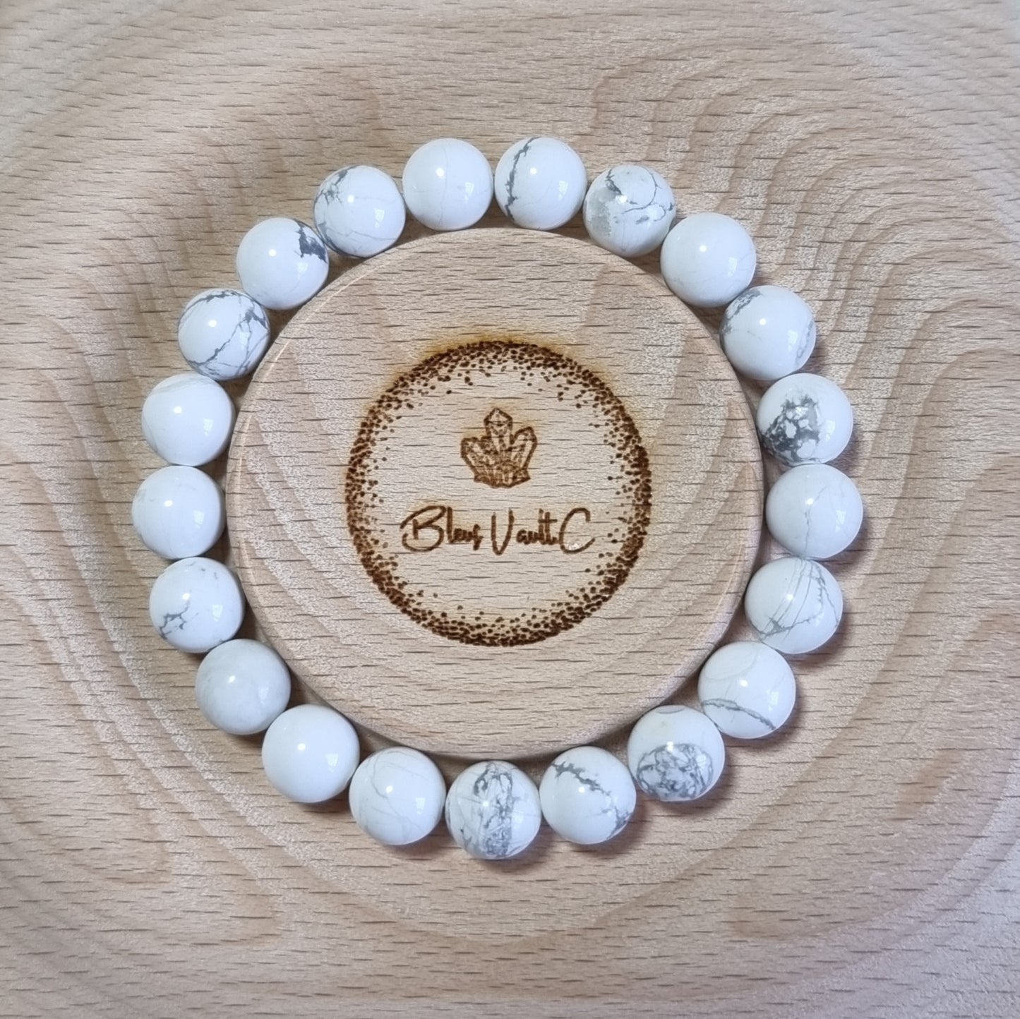 Howlite 7mm & 8.5mm (Premium Grade) 白纹石