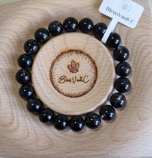 Black Rutilated Quartz Full Inclusion 9mm & 10mm (Premium Grade) 黑发晶