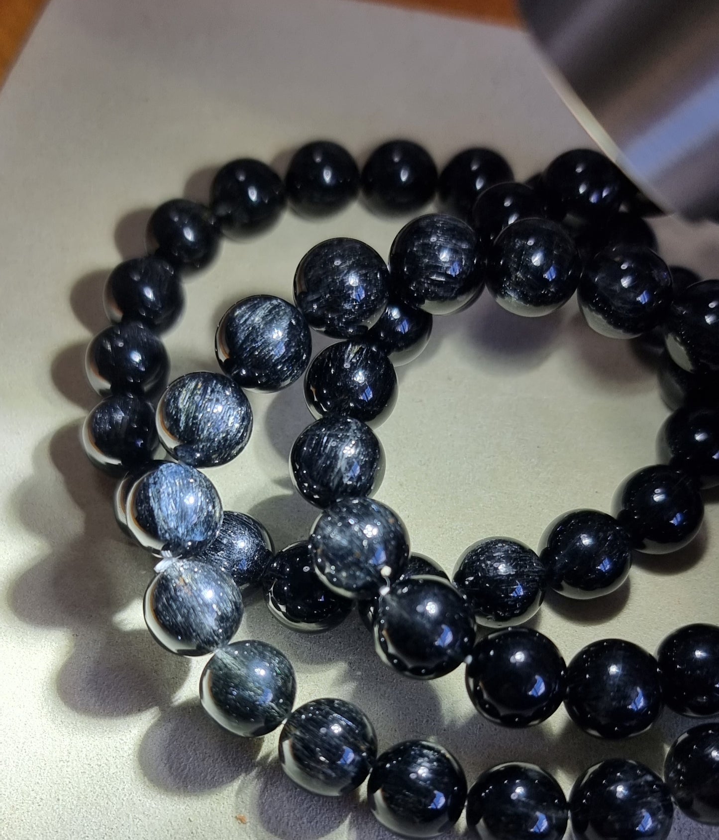 Black Rutilated Quartz Full Straight Inclusion 10mm (Top Premium Grade) 黑发晶