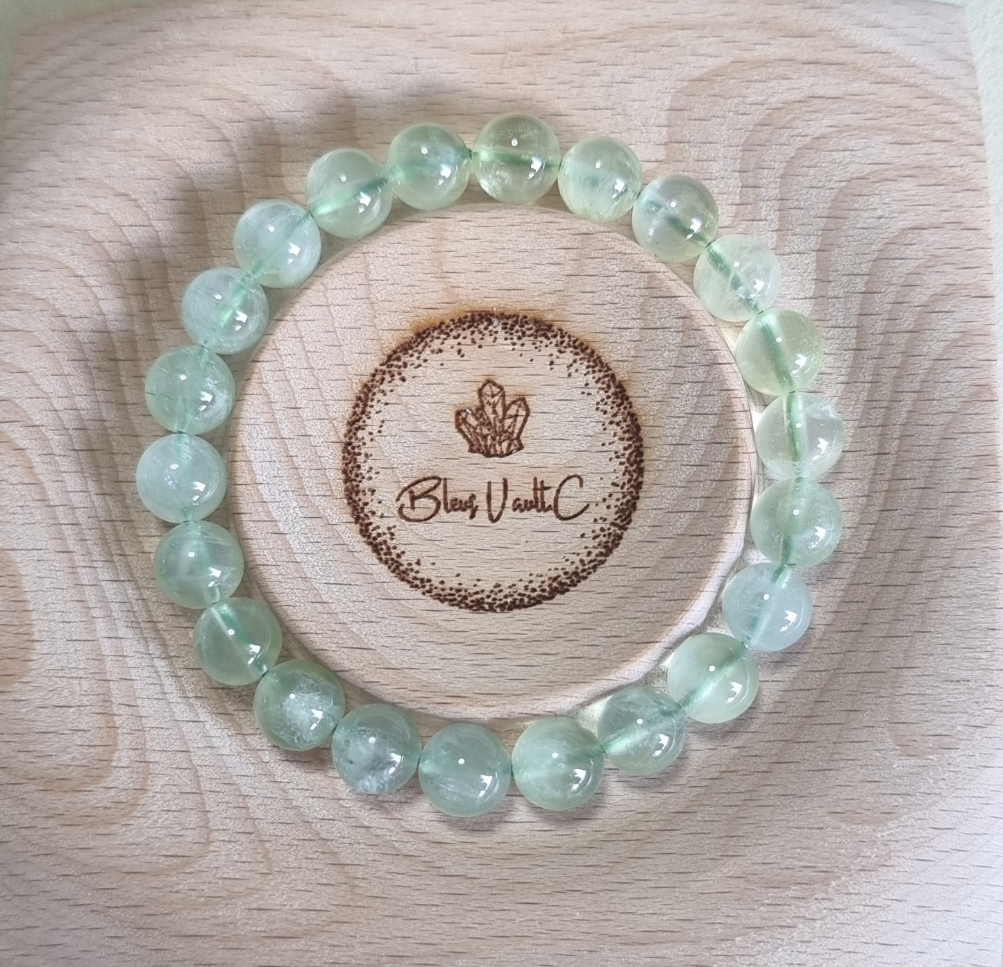 Green Prehnite Clear Clarity (Premium Grade) 9mm & 9.5mm 葡萄石