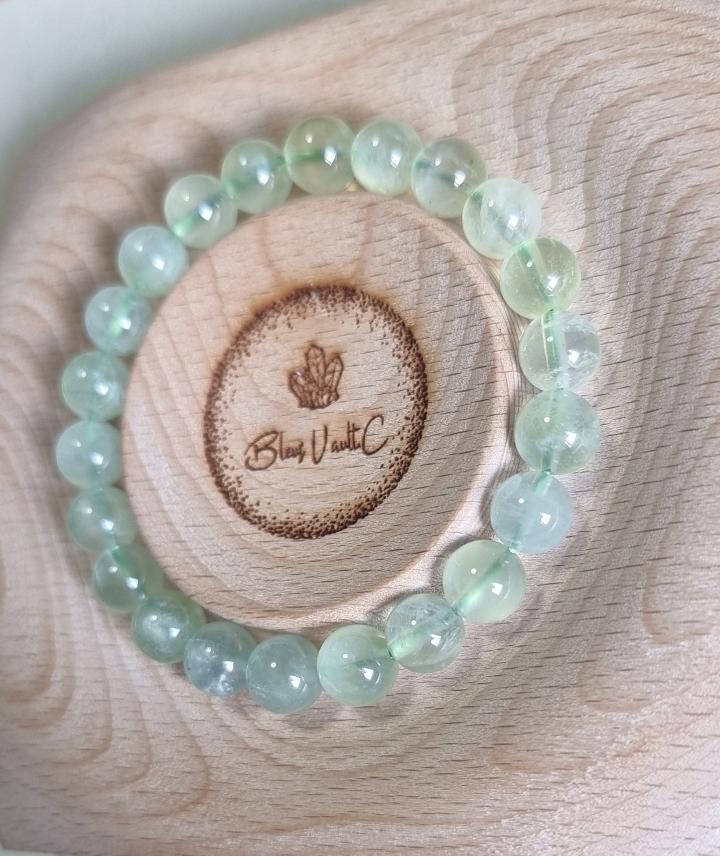 Green Prehnite Clear Clarity (Premium Grade) 9mm & 9.5mm 葡萄石