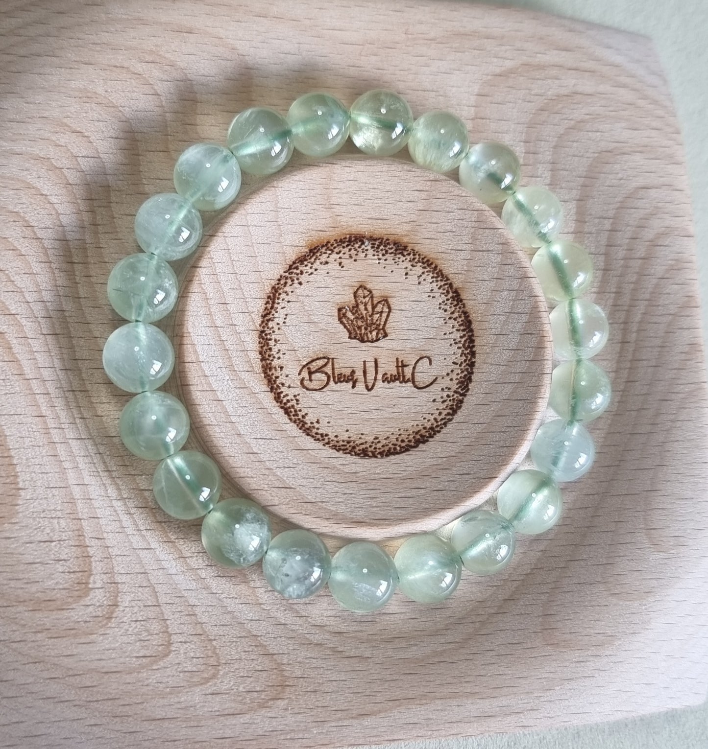 Green Prehnite Clear Clarity (Premium Grade) 9mm & 9.5mm 葡萄石