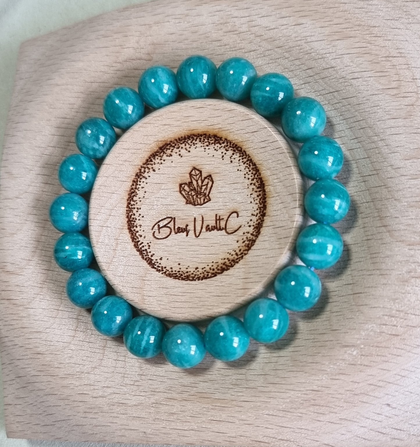 19-Amazonite with Certification (Premium Grade) 10.2mm old pit 天河石