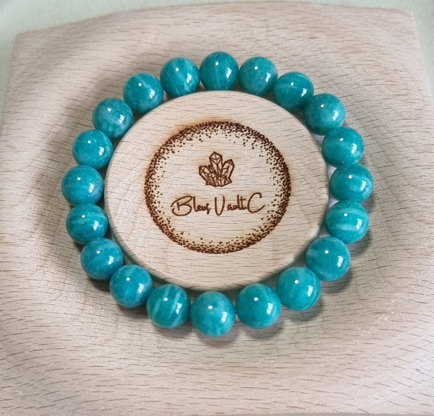 19-Amazonite with Certification (Premium Grade) 10.2mm old pit 天河石