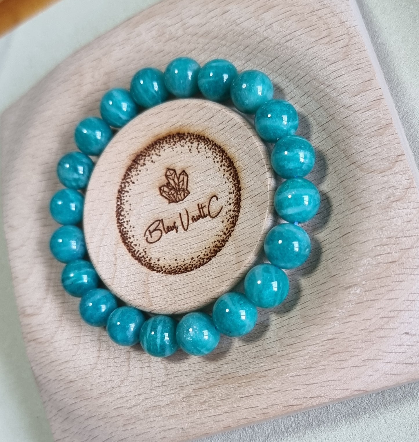 19-Amazonite with Certification (Premium Grade) 10.2mm old pit 天河石
