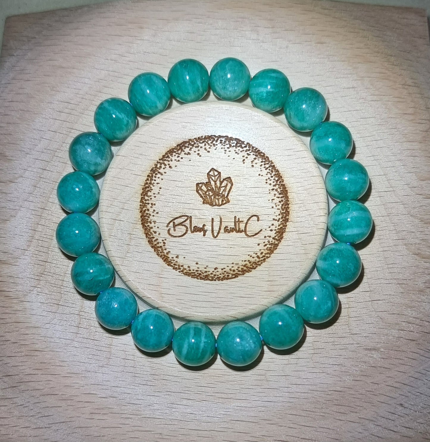 19-Amazonite with Certification (Premium Grade) 10.2mm old pit 天河石