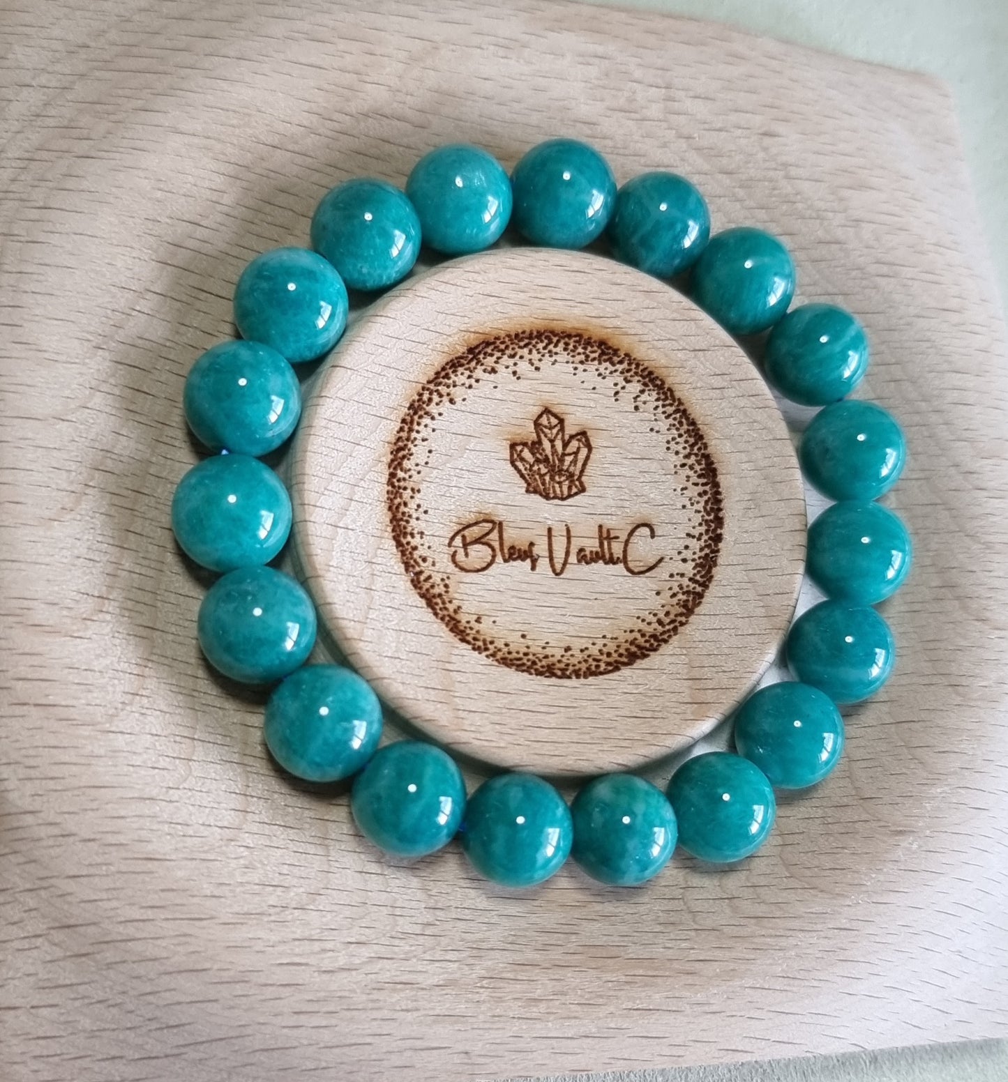 16-Amazonite with Certification (Premium Grade) 11.2mm old pit 天河石