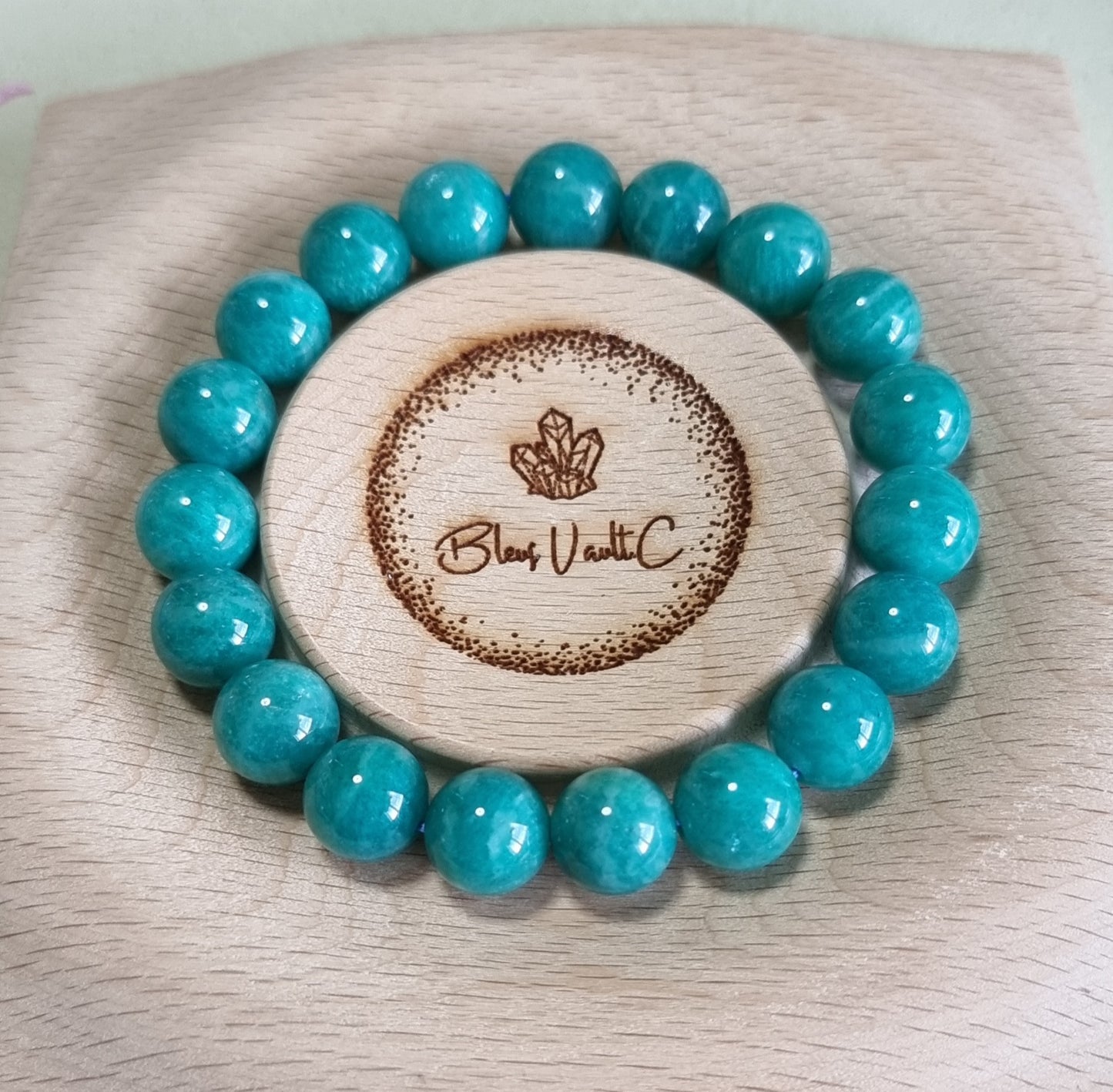 16-Amazonite with Certification (Premium Grade) 11.2mm old pit 天河石