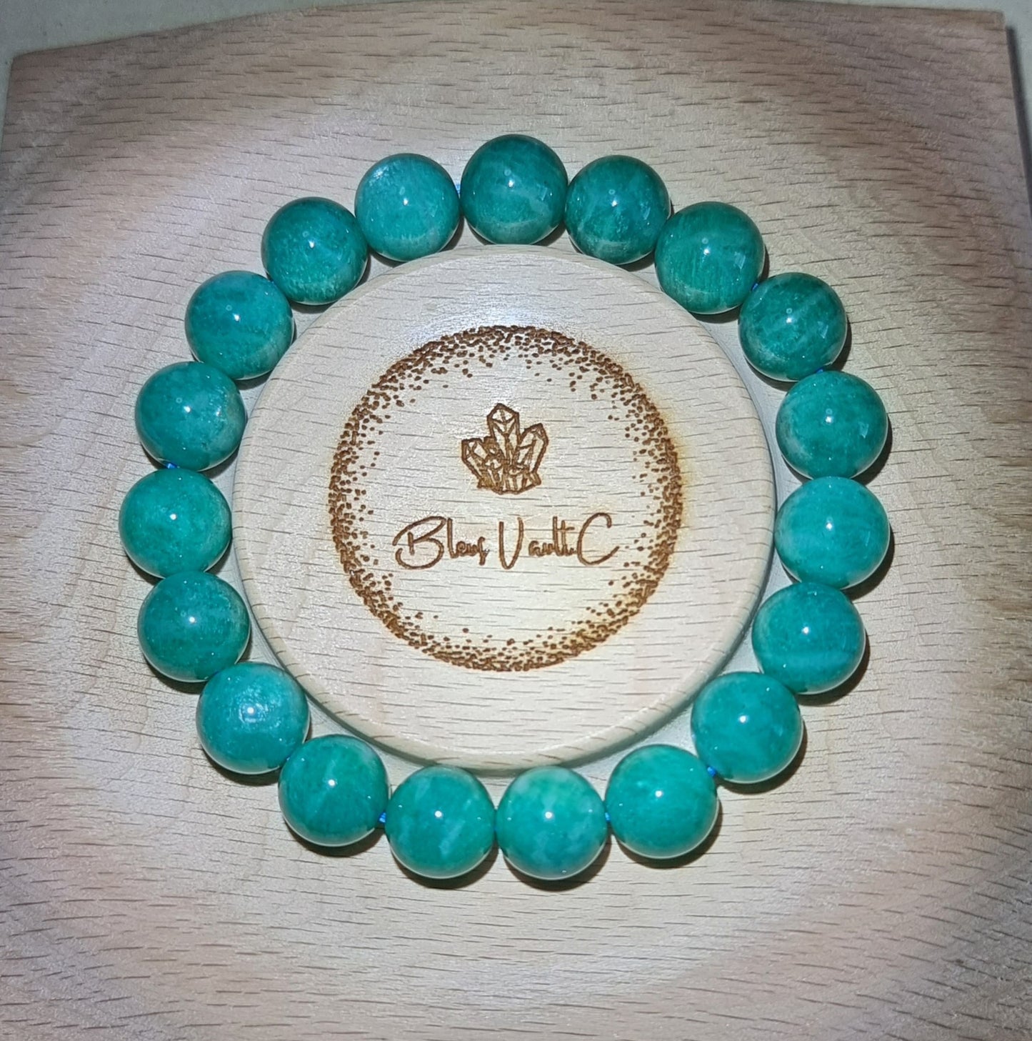 16-Amazonite with Certification (Premium Grade) 11.2mm old pit 天河石